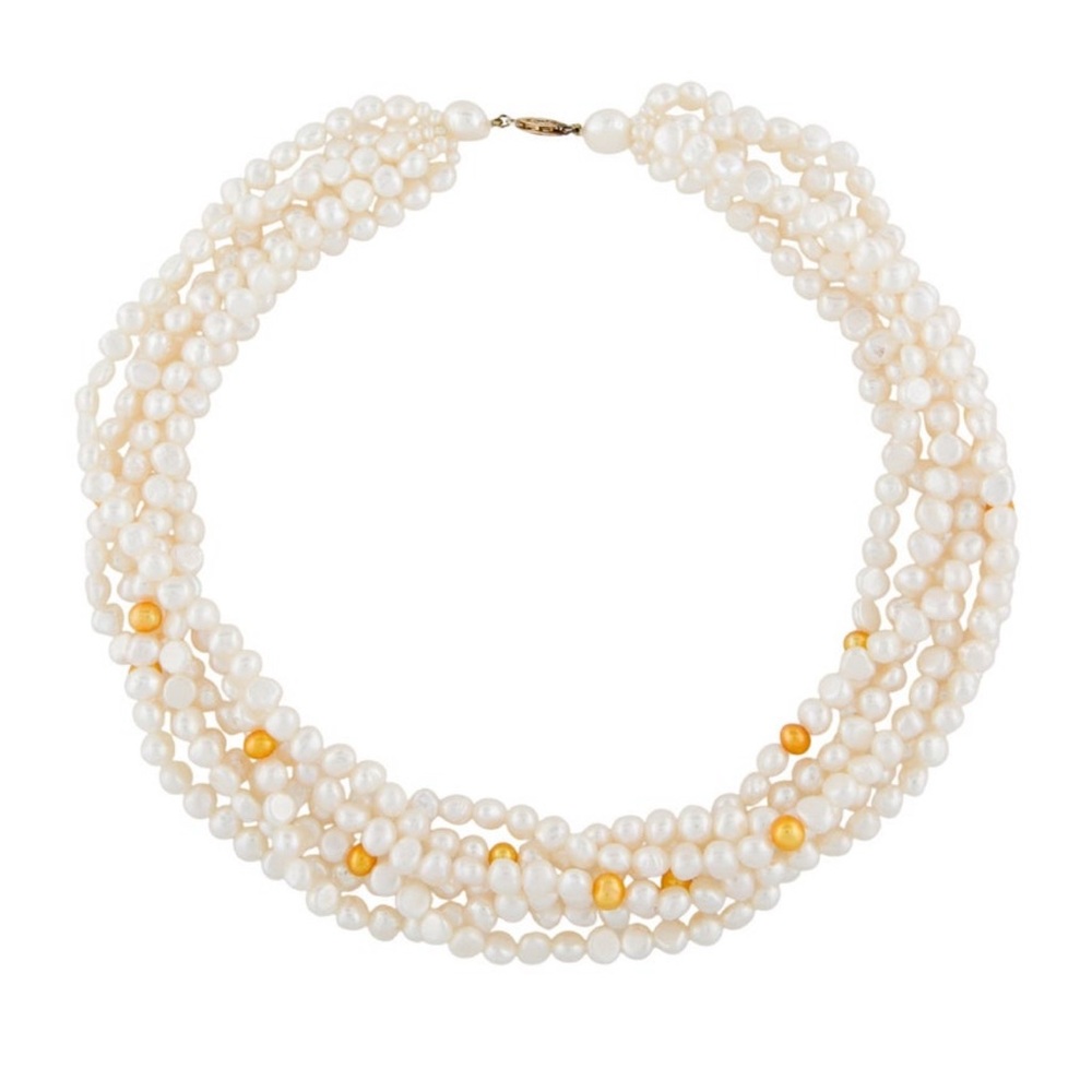 14K Pearl Multi-Strand Necklace